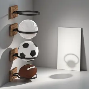 1/2/4pcs Ball Holder Wall Mount, Ball Storage Holders Display Rack for Autograph Basketball, Football, Soccer, Volleyball Collection, Sports Accessories Organizer for Player Fans Room Decor, 4 Pack