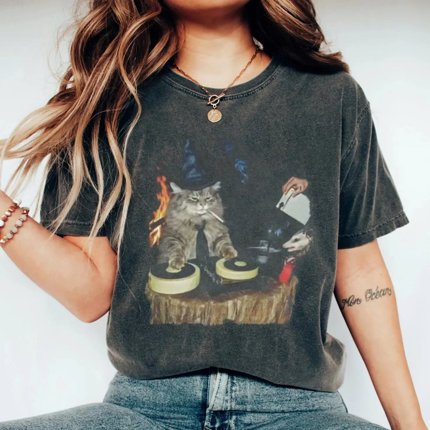 Cat Wizard Tshirt, Funny Retro Vintage Graphic Tee, Meme T shirt, Cringe Funny T Shirt, Funny Cat Shirt, Cat Meme Tee