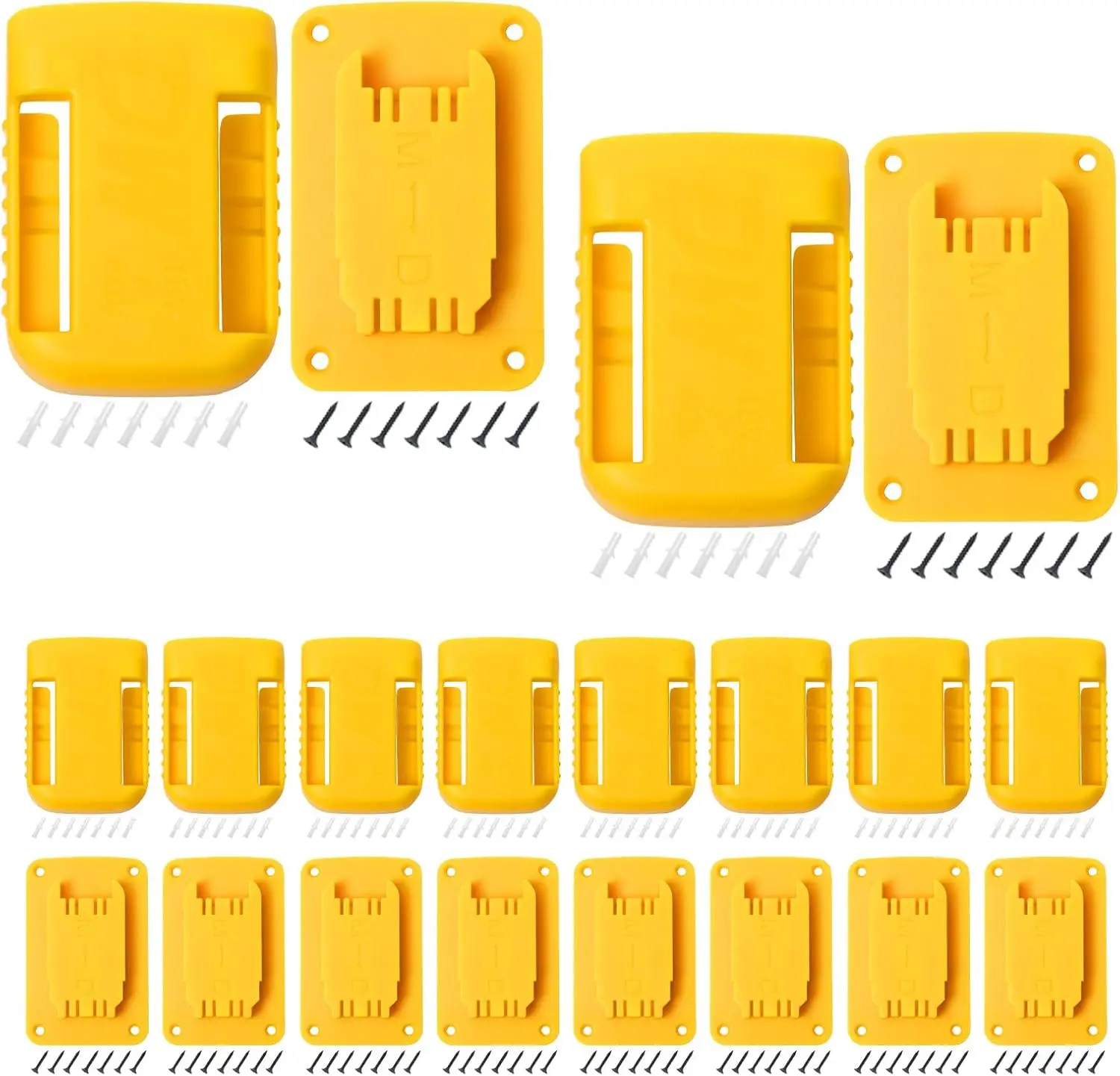 Tool Holders for Dewalt 20V/12V Drill Tool Mount Fit for Milwaukee M18 Tools Yellow outdoorfun