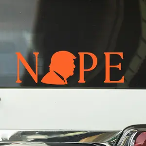 Trump Nope Car Stickers No to Trump Political Sticker - 2" Tall x 7" Wide Permanent Vinyl Anti-MAGA Funny Bumper Sticker Truck Decals Vehicle Exterior Decoration car stickers