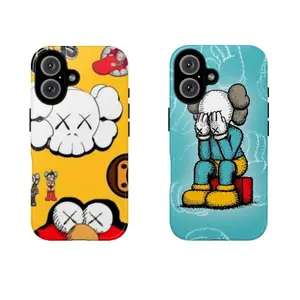Kaws Art-Inspired Phone Case Collection – Trendy Cartoon Design Covers Suitable for iPhone 17-11 Pro Max/Plus and  Samsung Galaxy S23-25