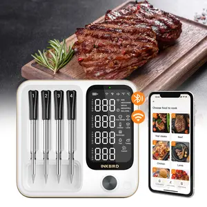 INKBIRD Meat Thermometer，Wireless Wifi Bluetooth Thermometer with 4 Probes，for Rotisserie Grill Oven,Waterproof，Kitchen Utensils-TikTokShopHolidayHaul
