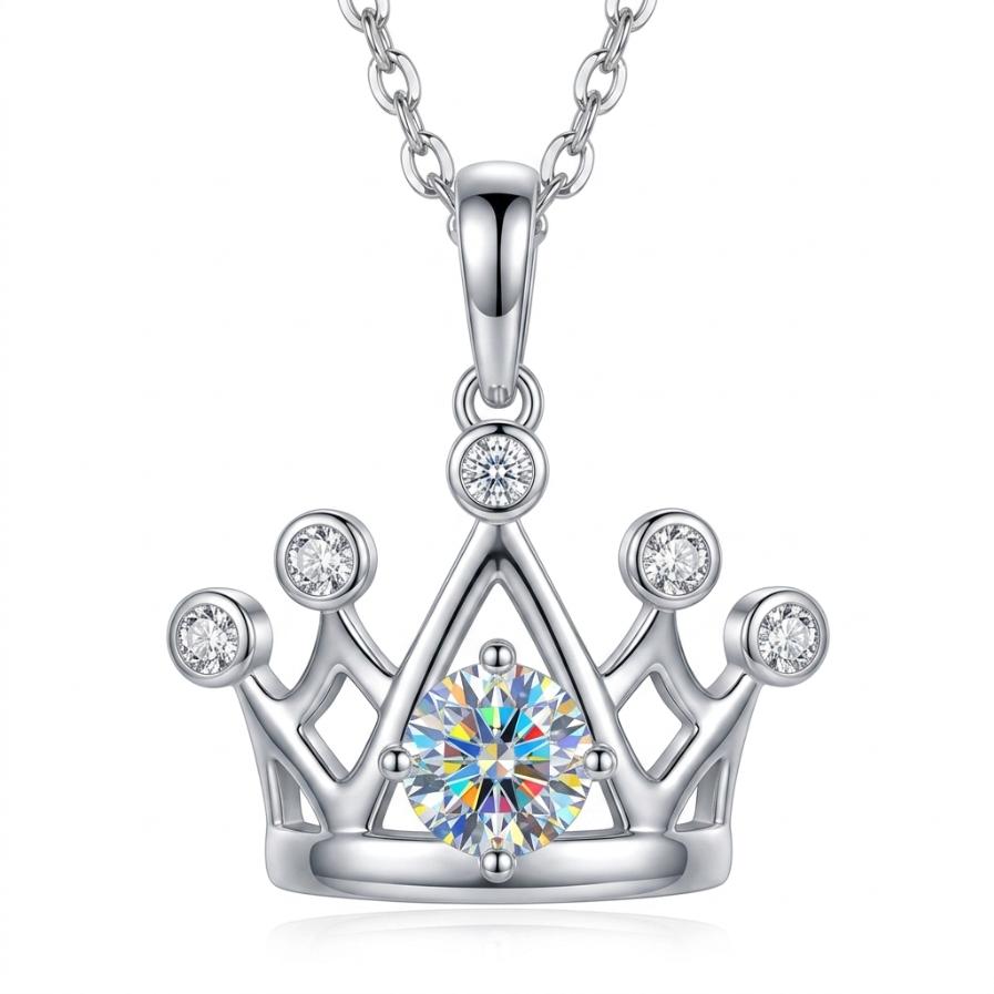 Women's 925 Sterling Silver Crown & Zircon 3-Piece Jewelry Set – Includes Sparkling Pendant Necklace, Adjustable Ring, and Crystal Stud Earrings; A Romantic Birthday or Anniversary Gift – Stylish, Versatile, and Exquisite Accessories for Women Women's 925 Sterling Silver Crown & Zircon 3-Piece Jewelry Set – Includes Sparkling Pendant Necklace, Adjustable Ring, and Crystal Stud Earrings; A Romantic Birthday or Anniversary Gift – Stylish, Versatile, and Exquisite Accessories for Women