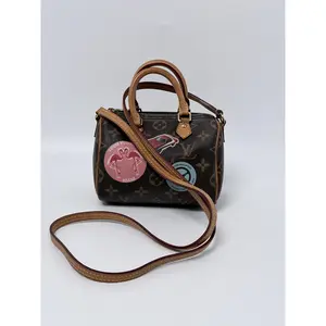 Pre-owned Louis Vuitton Monogram coated canvas Crossbody Bags Monogram Nano Speedy Patch Edition Crossbody Bag JA699LV