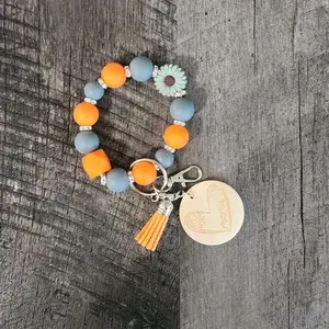 Grey/Orange MAMA keychain