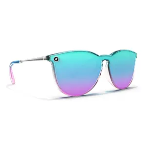 Blenders North Park X2 “Nora Rad” Polarized Sunglasses – Gloss Iridescent Frame, Rainbow PureBlend Lens, 100% UV, Unisex Medium‑Large