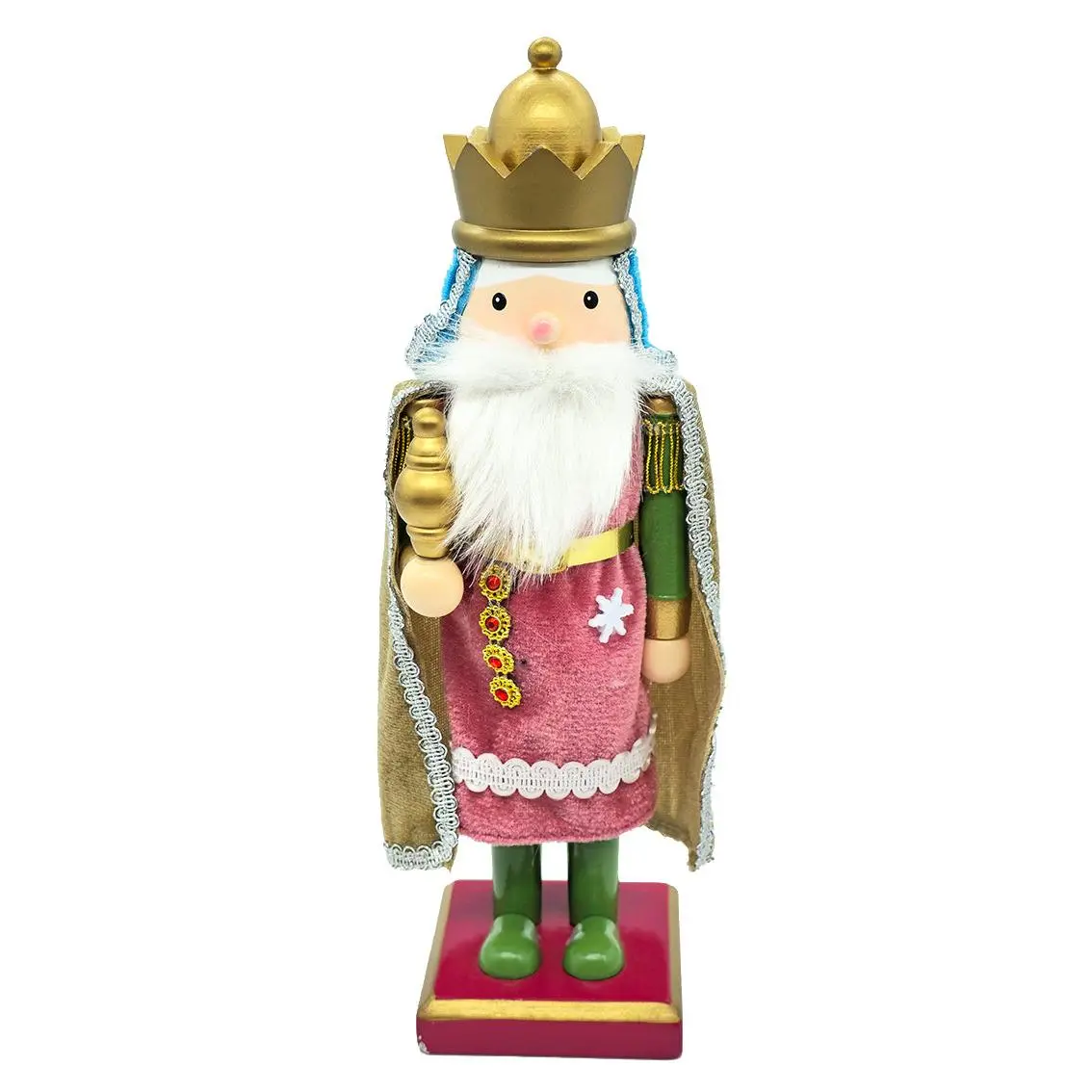 Pink King Wooden Nutcracker F07AM9-74-N01849B