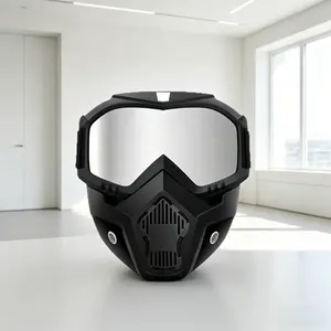 Motorcycle helmet, riding glasses, windproof, sandproof, UV protection, skull-shaped goggles, full-face protection, welding mask, safety goggles