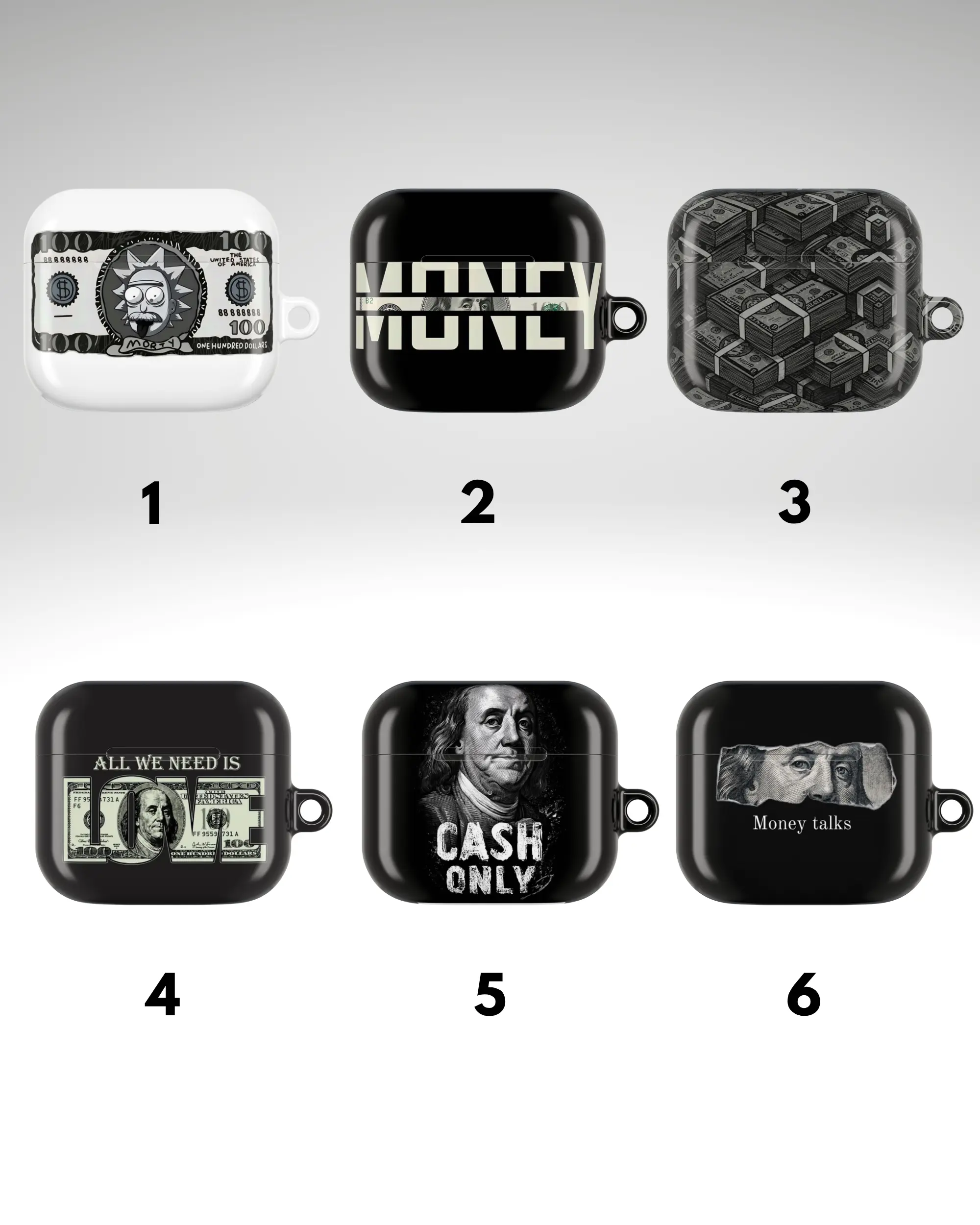 THE ULTIMATE CASH PACK: Custom Money-Themed AirPods Case Collection for AirPods Pro 1/2/3 & Airpods 1/2/3/4