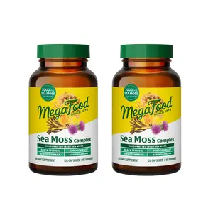 MegaFood Sea Moss Complex Capsules, Gut & Immune Health + Antioxidant Skin Support, 20:1 Herbal Extract Blend, 2 Capsules Daily Healthcare Edible
