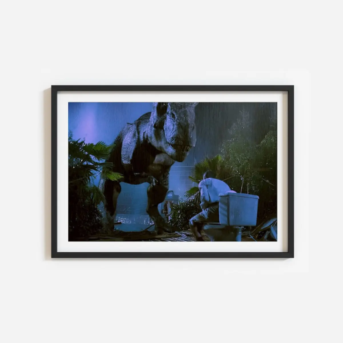 Jurassic Park Movie Poster – Funny Bathroom Wall Art Print, Humorous Bathroom Decor, Jurassic World Themed Bathroom Pictures for Unique Home Decor