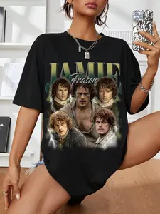 Jamie Fraser Vintage T-shirt, Outlander TV Show Gift for Women and Men, Unisex Retro Fan Tee
