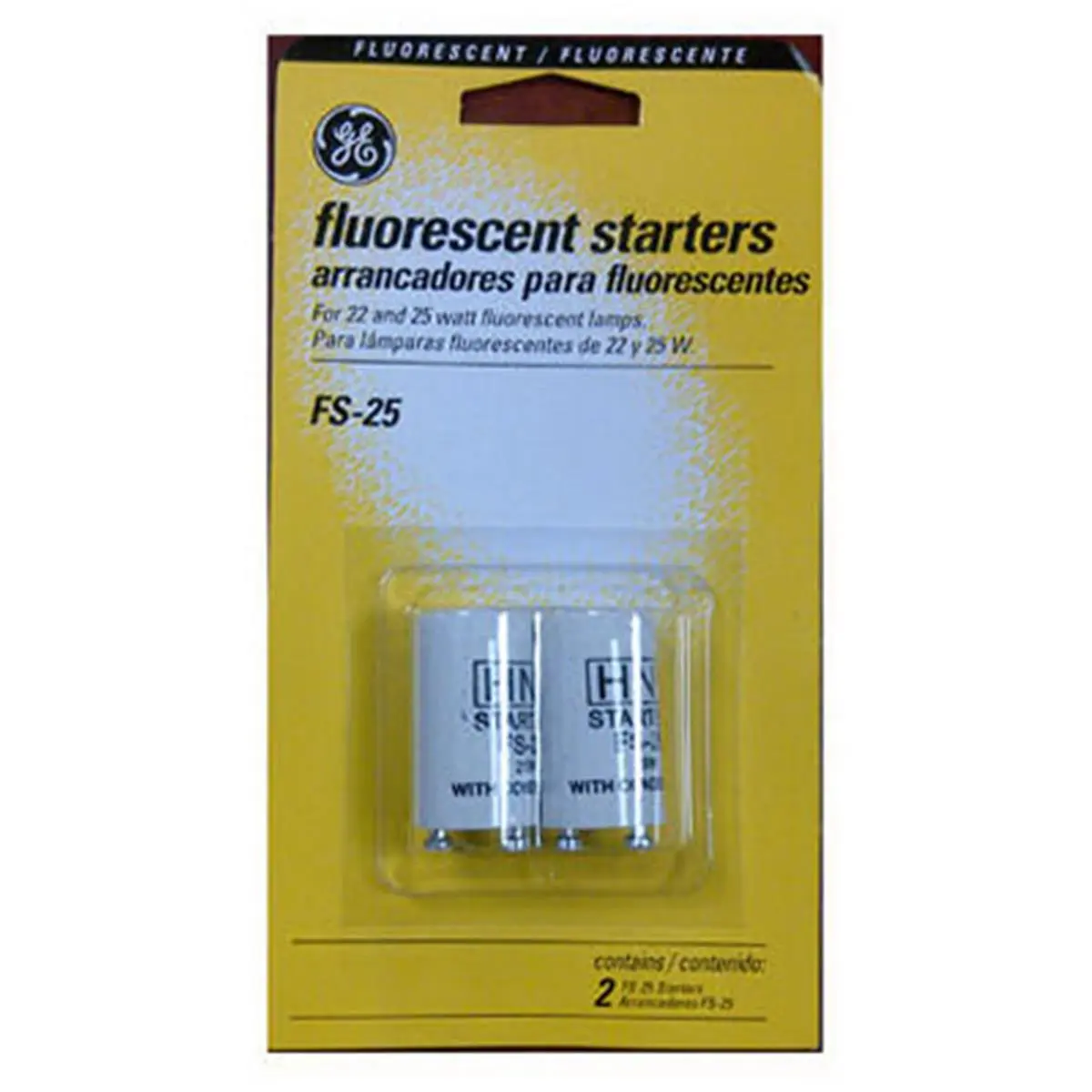 GE Lighting 64820 FS-25 Type Fluorescent Starter - Dual Pack, Home Improvement Lighting Accessory