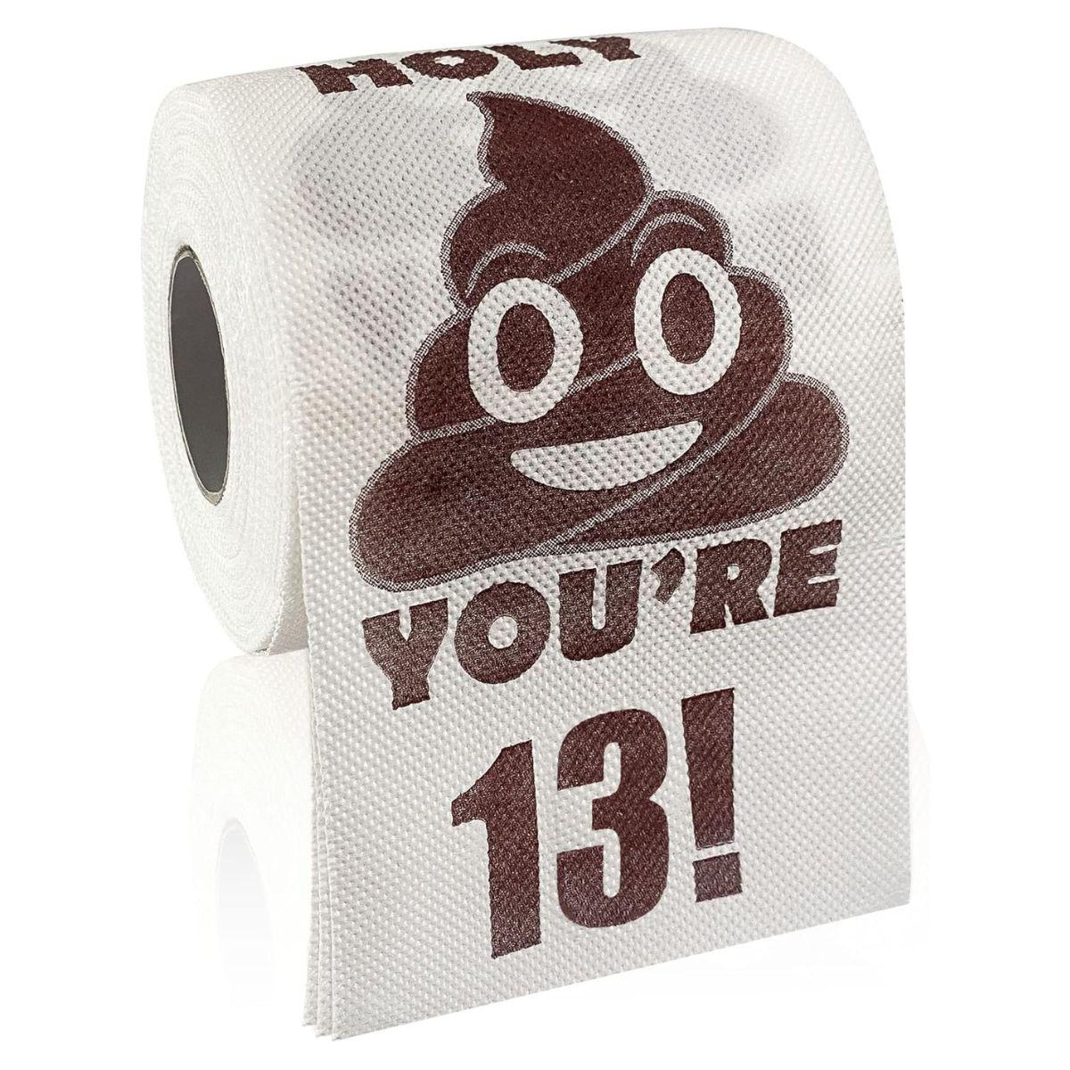 13th Birthday Decorations – Funny Toilet Paper Roll Party Decor for Boys & Girls