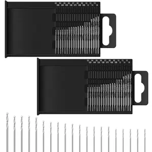 0.3-1.6 mm  Mini Drill Bit Set  Drill Bits Small Shank Full-Ground HSS Twist Drill High Speed Steel Boards  Drill Bits for Dill (40 Pieces)