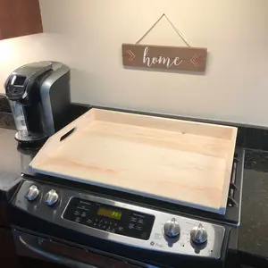 Stove Top Oven Cover | Unfinished Wood Tray Handles | Noodle Board