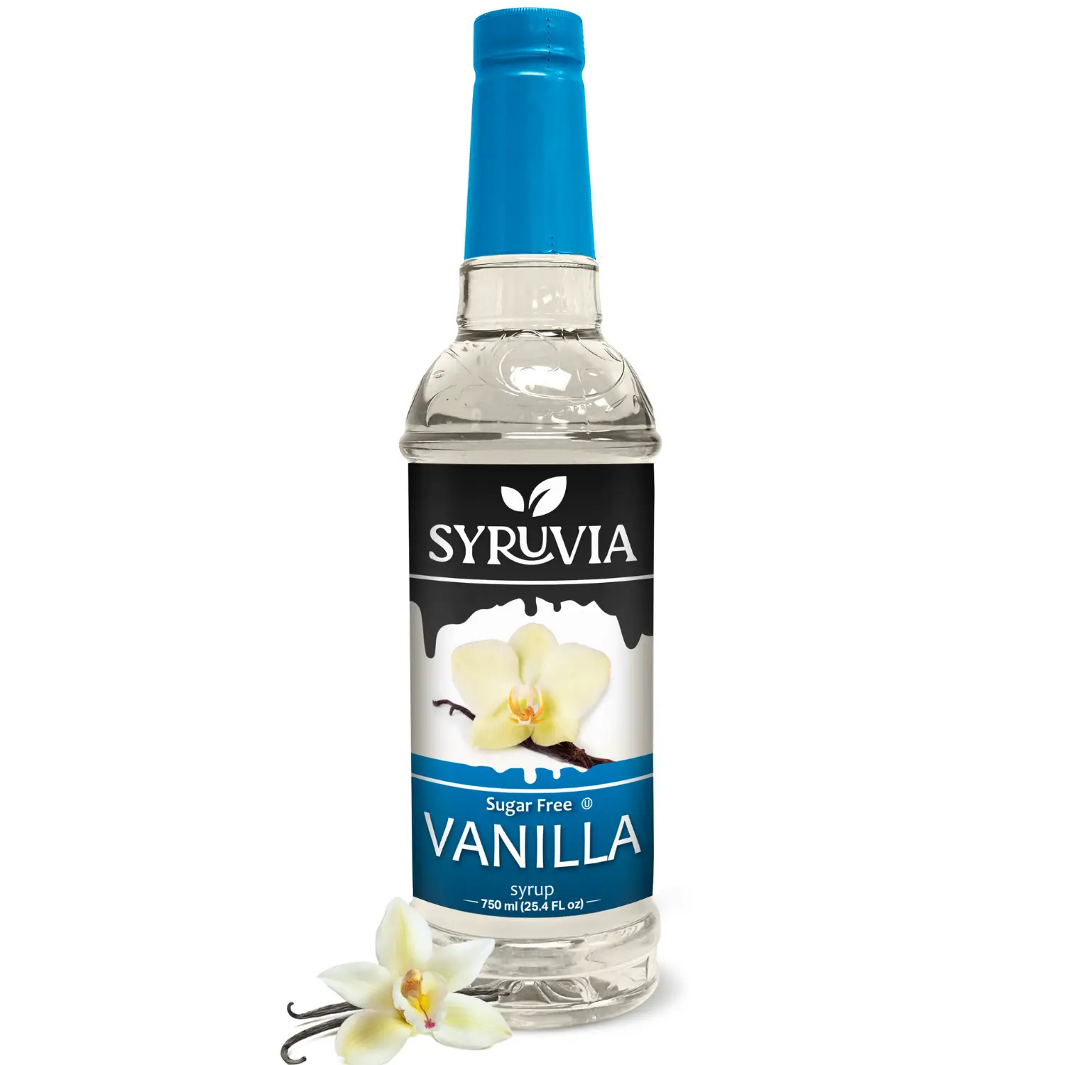 Syruvia Sugar-Free Vanilla Coffee Syrup, 25.4 fl oz – Premium 0-Calorie Flavoring, Kosher & Gluten-Free. Great for Drinks, Sodas, Shakes & Desserts