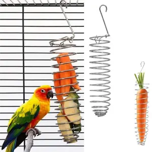Parrot Feeder Budgie Vegetable Rack Bird Feeder Fruit Fork Feeder Pet Food Rack