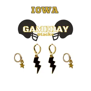 Iowa Classic Gameday Earring Stack For Hawkeye Game Day