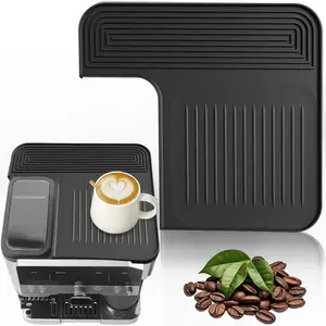 Top Mat for Ninja Luxe Espresso Coffee Machine ES601 & ES701 - Protects Top Surface - Food-Grade Silicone - Grinder Access Unblocked - Waterproof, Heat-Resistant - Accessories for Ninja Luxe Cafe Black/grey