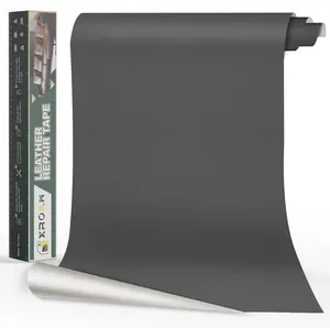 Leather Repair Tape, 16x40 inch Leather Patches for Furniture, Self Adhesive Leather Repair Patch for Sofas, Couches, Leather Covers, Seats, Chairs, Vinyl Repair Tape Dark Gray