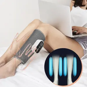 Wireless 360° Air Pressure Calf Massager Hot Compress Electric Airbag Compression Leg Massage Wrap 3 Modes 3 Heating Levels Foot Calf Muscle Relax Blood Circulation