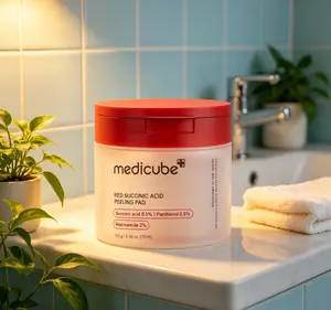 Medicube Red Succinic Acid Toner Peeling Pads 70ea Niacinamide Panthenol Mild AHA BHA Exfoliator For Breakout Prone Skin Non Comedogenic Facial Care