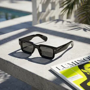 Men's Square Frame Sunglasses - Protection Polarized Lens Eyewear - Lightweight Retro Driving and Outdoor Sports Sun Glasses