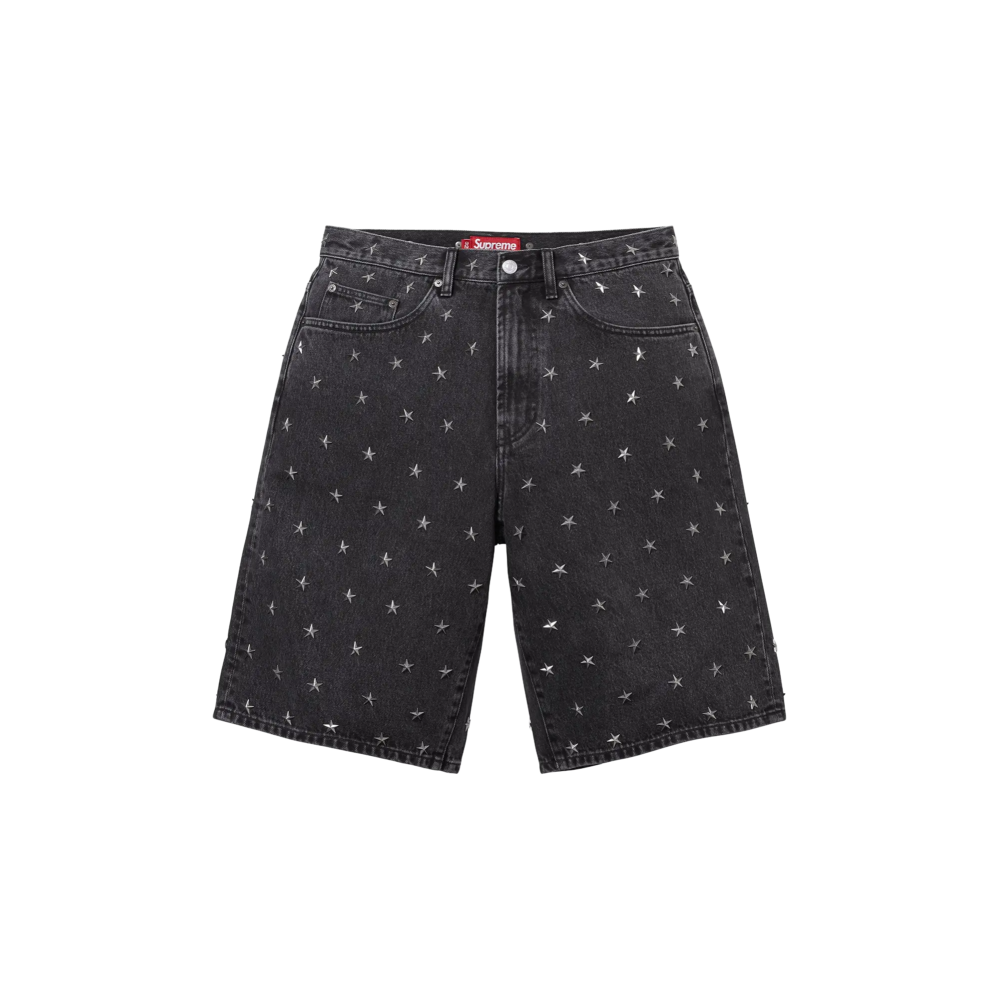 Stars Studded Baggy Denim Short SS26 "Black" SU28024
