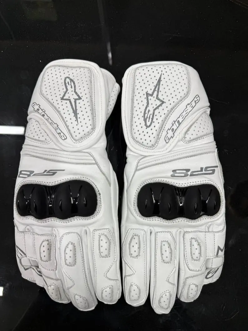 Alpinestars Motorcycle Racing Leather Gloves: Fully Protective Biker Glove