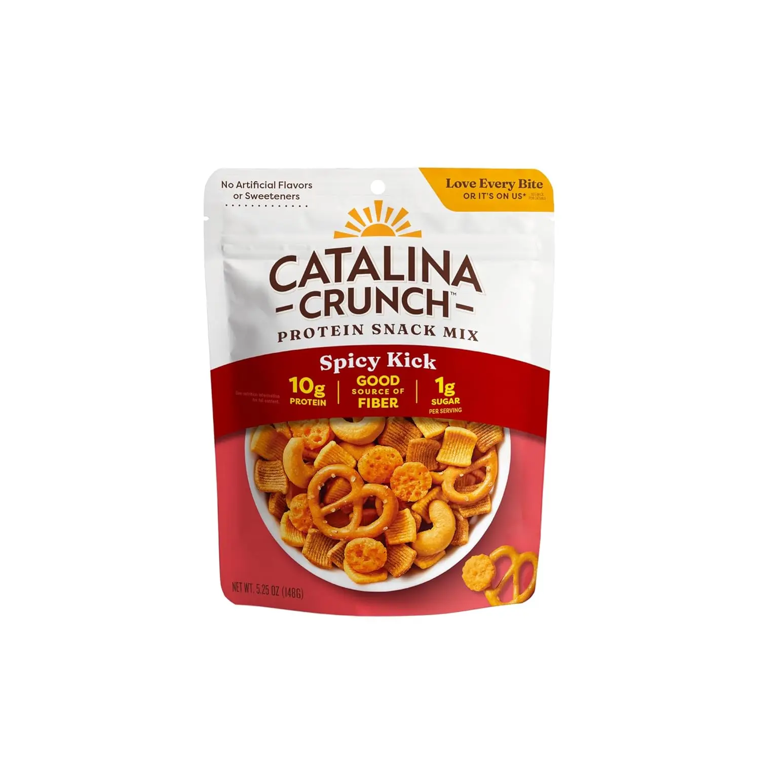 Catalina Crunch Protein Snack Mix with Cheese Crisps - 10g Protein, 1g Sugar per Serving - Good Source of Fiber, Keto, Gluten Free - Spicy Kick, 5.25 Ounce Bag (Pack of 1)