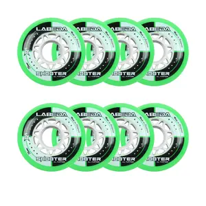 Labeda Roller Hockey Wheels - Shooter 72mm 83A Green (8-Pack)