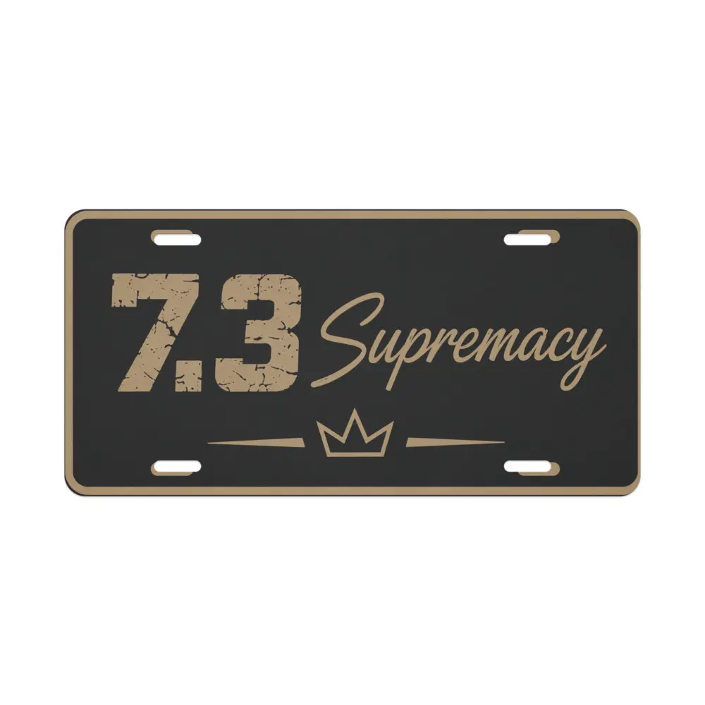 7.3 Supremacy Vanity license plate