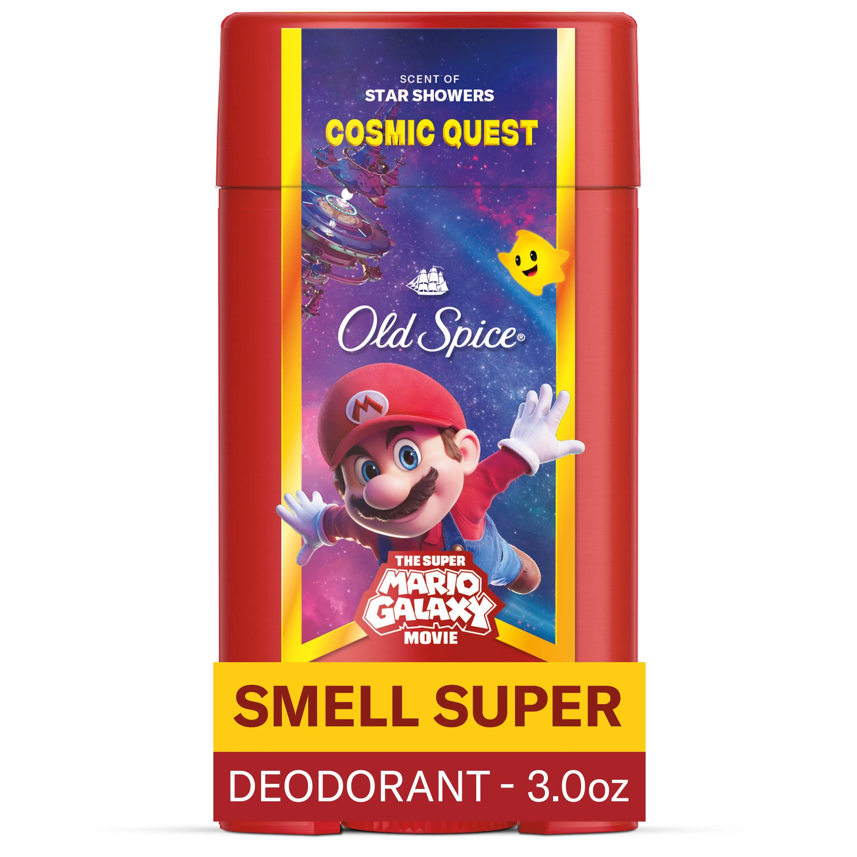 Old Spice Men’s Deodorant, Cosmic Quest, Old Spice x The Super Mario Galaxy Movie, 3 oz