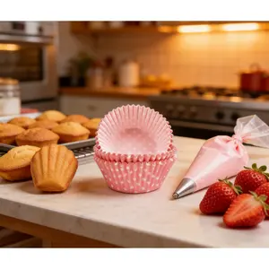 Make baking easier and prettier with 100PCS polka dot cupcake wrappers!Premium greaseproof paper ensures no mess, no sticking, and easy release.Classic polka dot design fits any celebration-birthdays, weddings, holidays