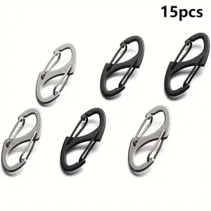 Backpack Zipper Lock, 15pcs Anti-theft Zipper Clip Keeps Zipper Closed Lock, Multi-functional S Buckle Metal Buckle Lock