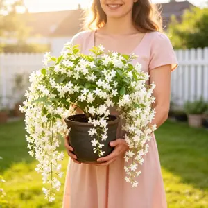Climbing Jasmine Flower Seeds Fragrant Plant for Planting Garden Home Four Seasons Evergreen Silver Jasmine Garden Balcony Climbing Flower Non-GMO