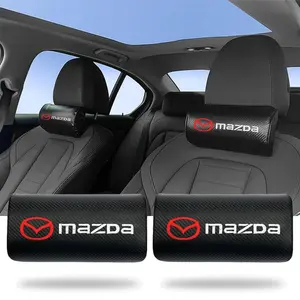 Carbon Fiber Car Headrest Pillow, Removable Headrest, Detachable Neck Support Cushion, Interior Accessories for Mazda 3, Cx-5, Cx-7, Atenza, Mazda6 Models
