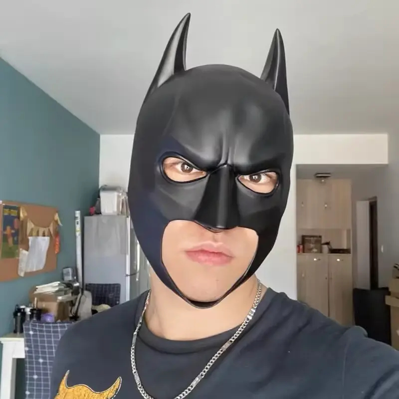 Mask headpiece, Latex material Cosplay headgear, Halloween night dance party, Adult makeup mask, Men's latex mask, Anime