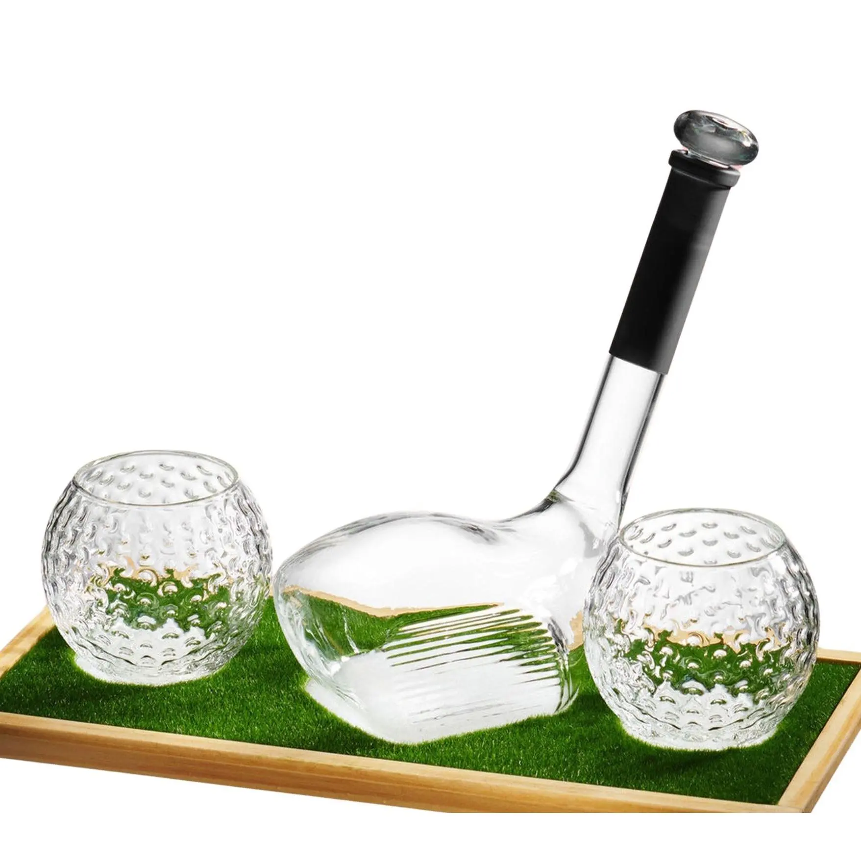 Godinger Golf 3 Piece Whiskey Decanter Set Godinger Golf 3 Piece Whiskey Decanter Set