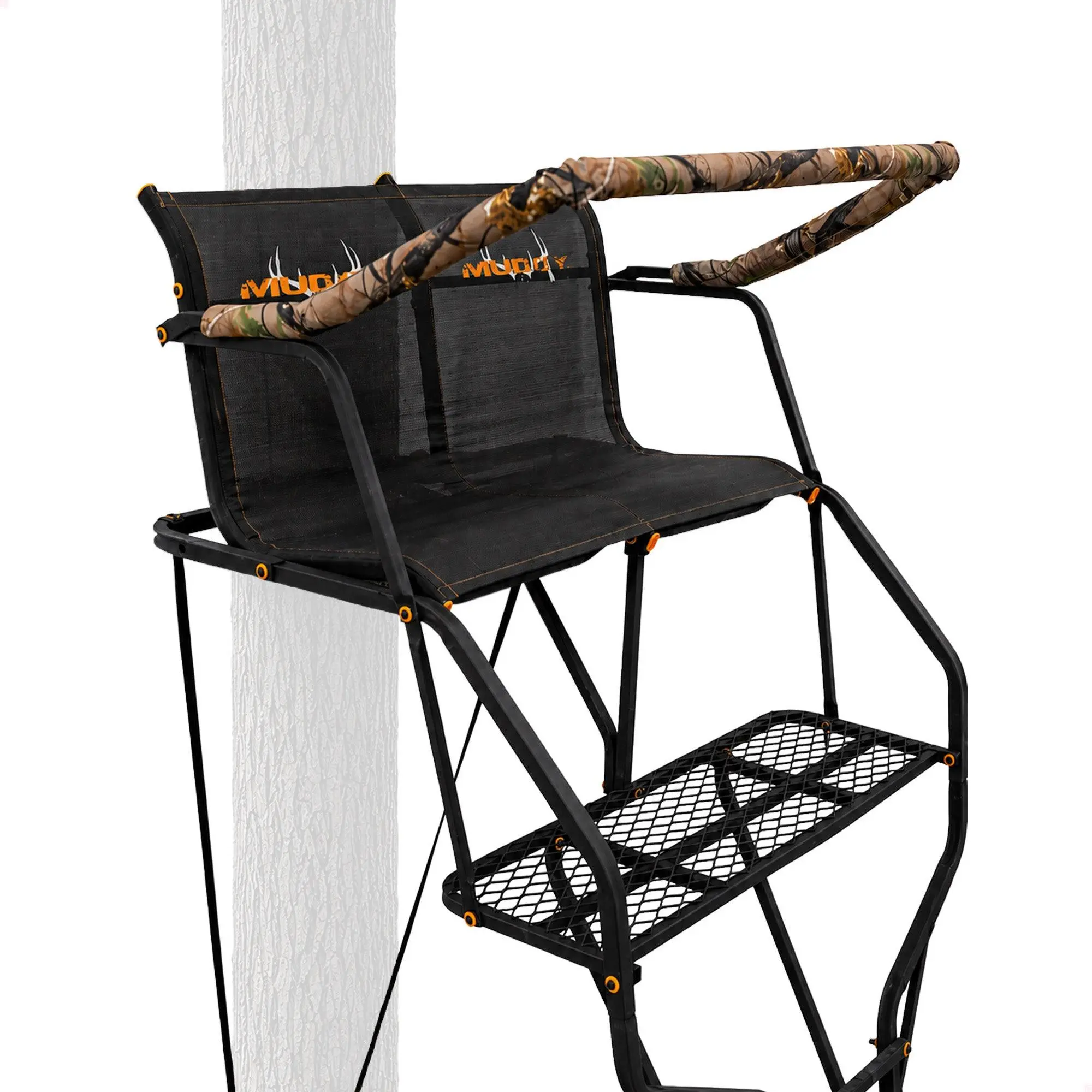 Muddy Double Droptine Deer Hunting Ladderstand, 2 Person Climbing Tree Stand