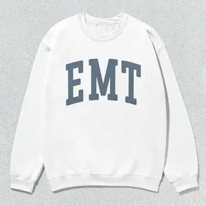 EMT Sweatshirt Emergency Medical Technician Collegiate Crewneck Sweater Unisex Grey