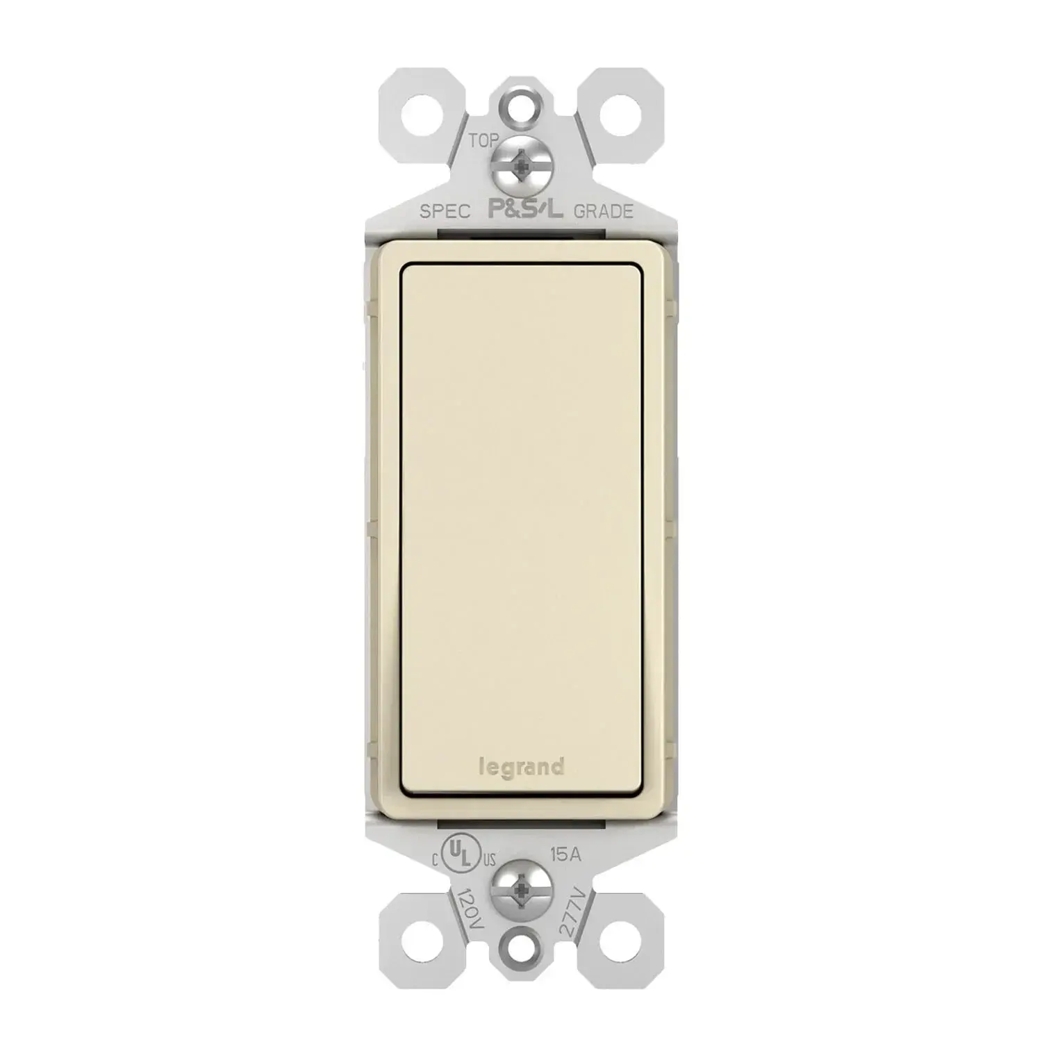 Legrand TM873LA radiant Light Switch, 15A, Single-Pole/3-Way, Light Almond