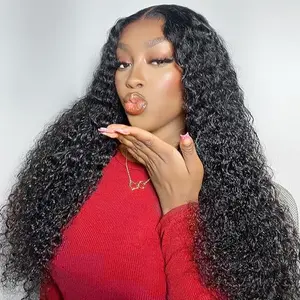 Hot Star 6×4 Ready to Wear HD Glueless Kinky Curly Wig Human Hair Pre Plucked Pre Cut Human Hair Wigs 180% Density for Women