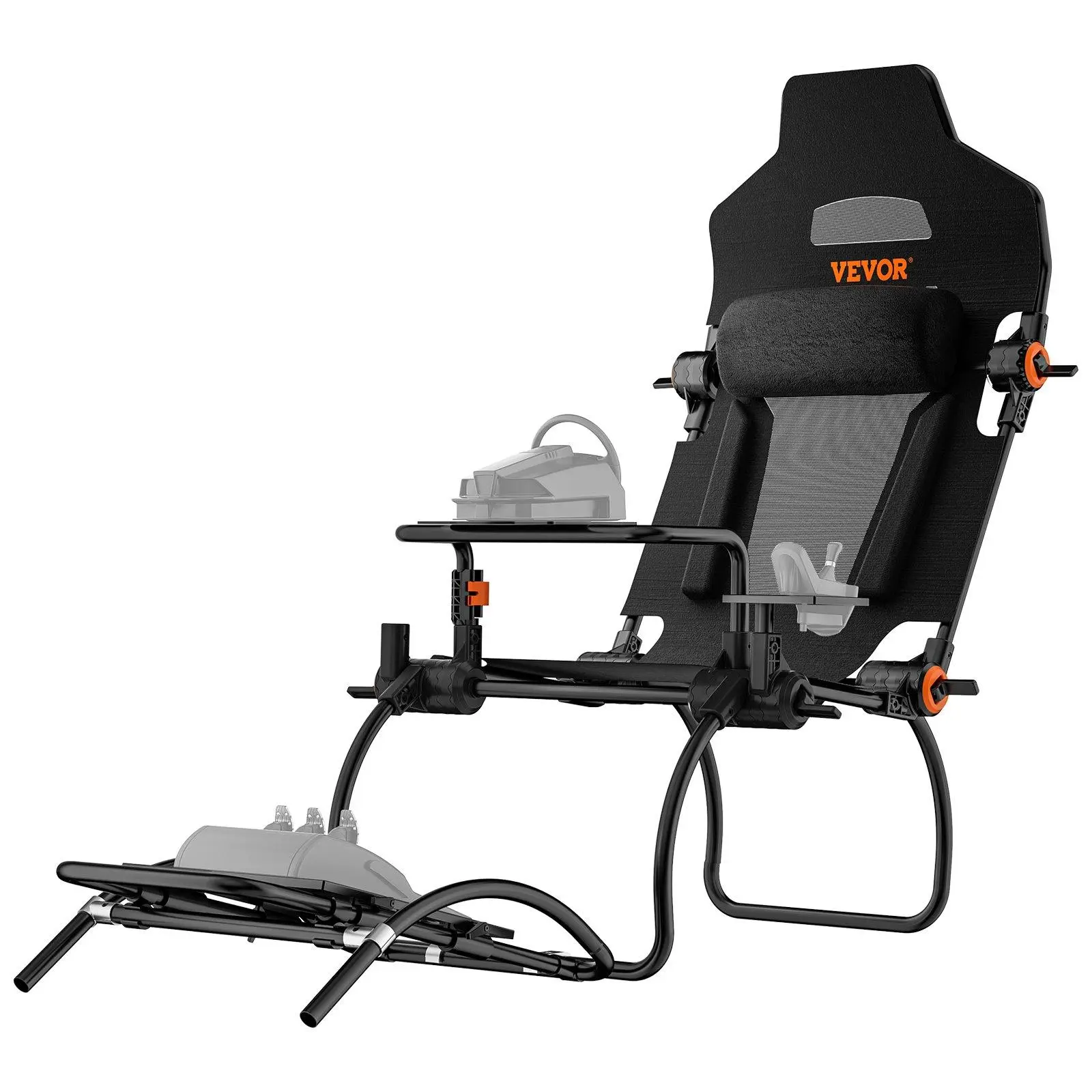【summerfinds】VEVOR Racing Wheel Stand Foldable For G923/G920/G29, Steering Wheel Stand & Foot Pedal Angle Adjustable,Portable Steel Driving Simulator Cockpit-Thrustmaster T248P, GT/Formula Mode Large Size