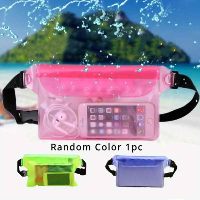 Splashguard, Versatile Waterproof Swim & Dive Bag - Durable PVC, Adjustable Waist/Shoulder Strap for Beach, Drifting Pink Outdoor Pink Pink Pink