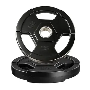 Garvee 25 lbs Weight Plates for Barbell, 2 inch Olympic Weights Plates, Rubber Bumper Iron, Low Noise & Floor Protection Weight for Home Gym Strength Training, Weightlifting & Muscle Toning Plate