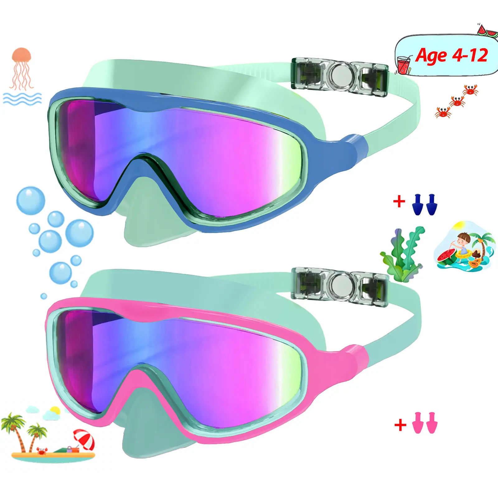 Light Blue & Green【Nose Cover】