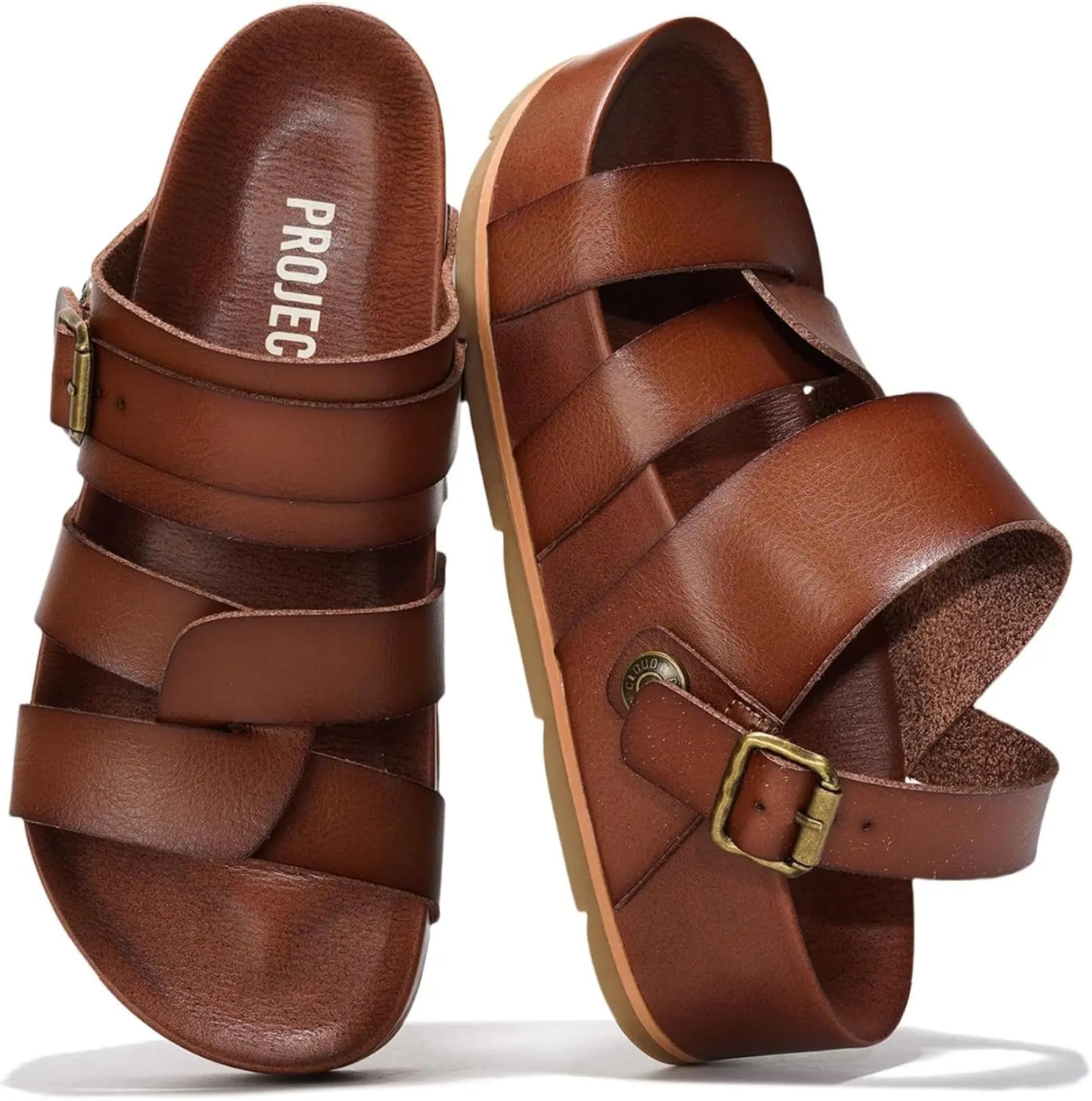 Project Cloud Platform Sandals Women – Strappy Wedges with Comfortable Plush & Soft Insole – Lightweight & Non Slip Platform Sandals for Women 2026