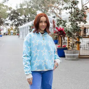 Star Hoodie in Electric Blue